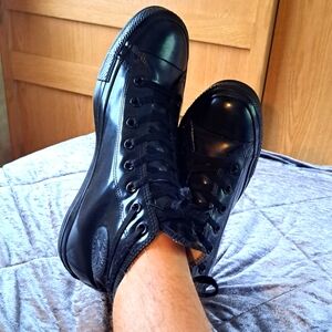 The Converse Chuck Taylor All Star Rubber Latex Hi Top 'Black' 144740C